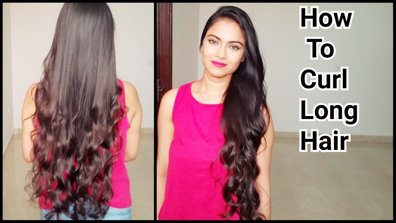 How To Curl Long Hair// Indian Hairstyles//how To Get Natural Looking Curls  In Easiest Way inside Indian Hairstyle For Long Curly Hair