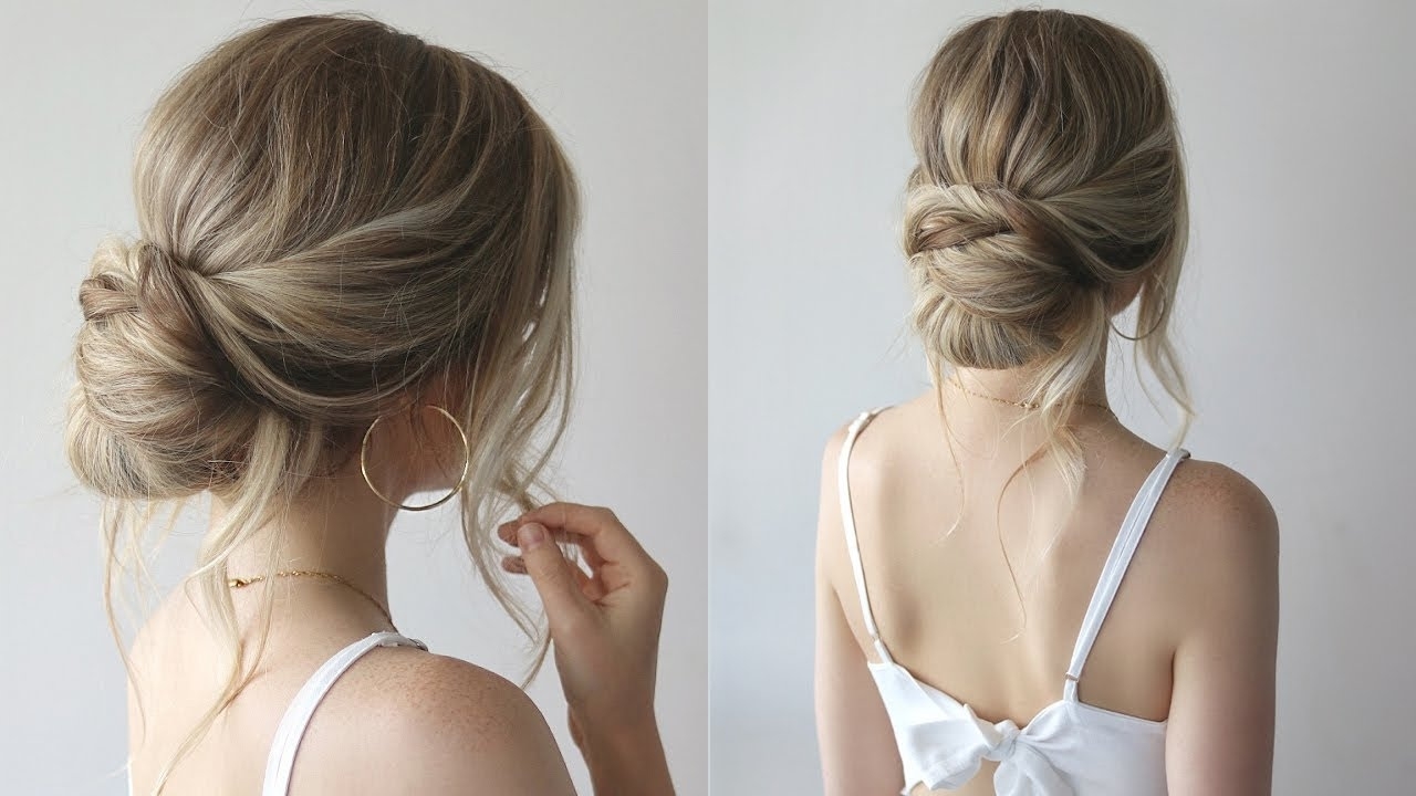 How To: Simple Updo | Bridesmaid Hairstyles 2019 intended for Updos For Bridesmaids With Medium Hair