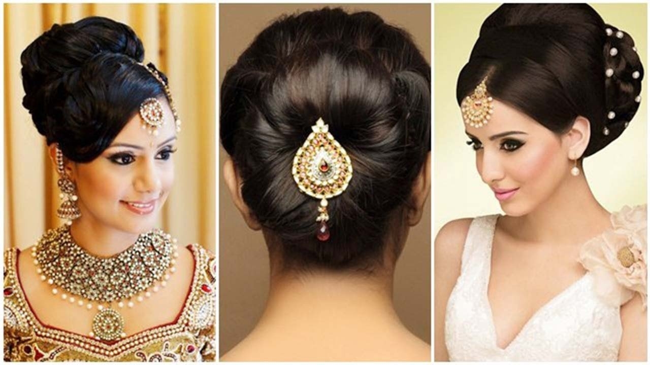 Indian Bun Hairstyles For Medium Hair | Traditional Hairstyles For Indian  Wedding intended for Indian Hair Buns For Wedding