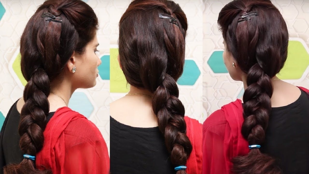 Indian Traditional Hairstyle For Girls | Easy Braid intended for Indian Hair Style Girl Step By Step