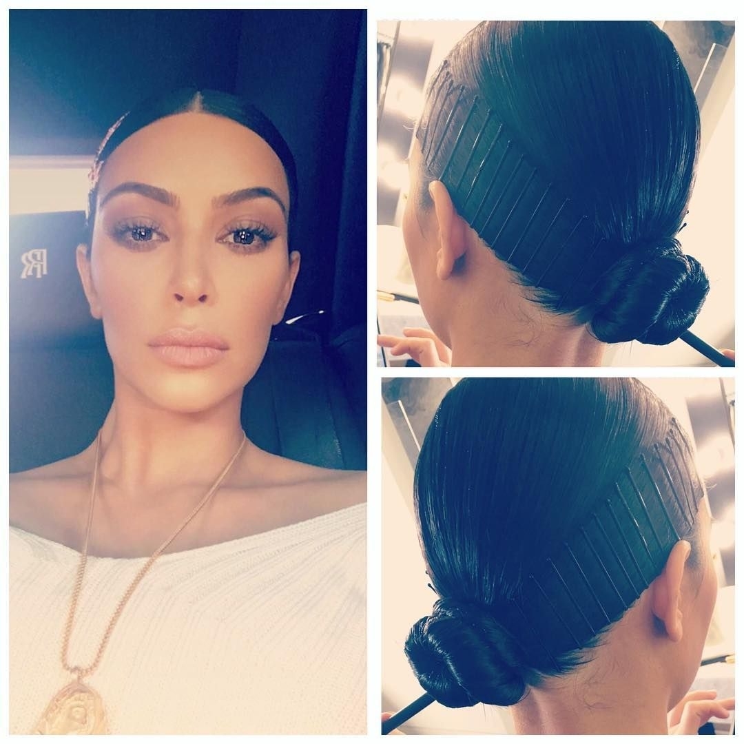 Kim Kardashian Doobie Wrap Hair Controversy | March 2017 in Doobie Wrap From The Back