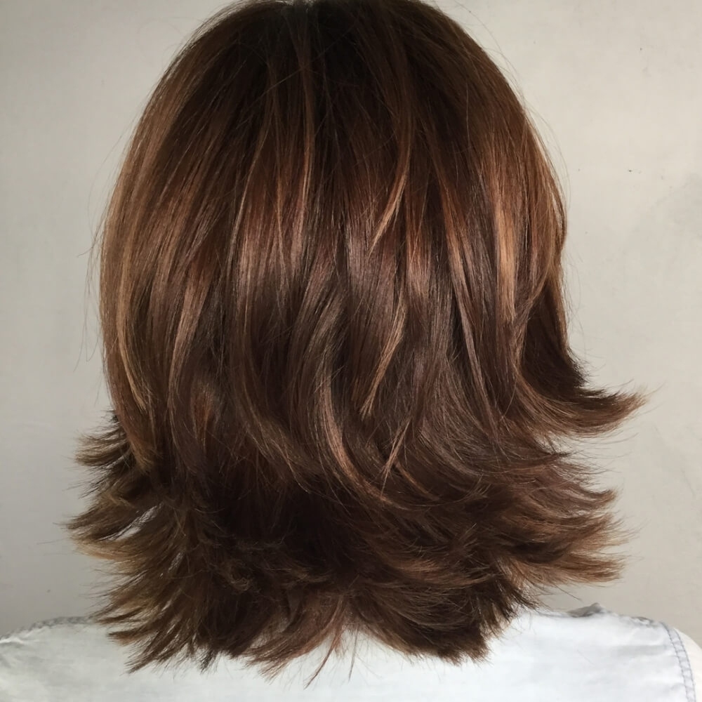 Layered Flipped Out Hair - Wavy Haircut with Flipped Out Medium Hair
