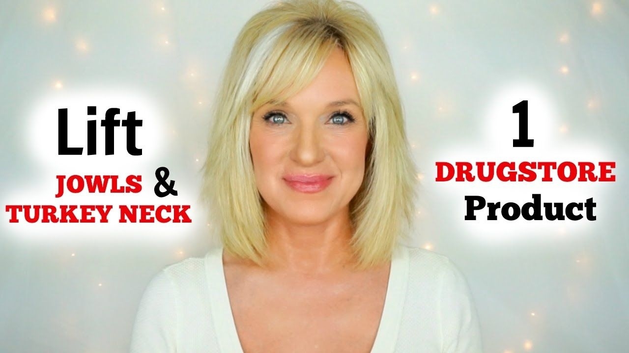 Lift Jowls &amp; Turkey Neck! 1 Drugstore Product! | Facial In with Best Hairstykes For Turkey Neck