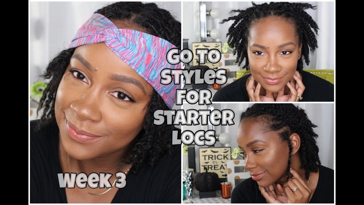 Loc Update Week 3/ My Go To Styles For Starter Locs within Hairstyles For Starter Locs