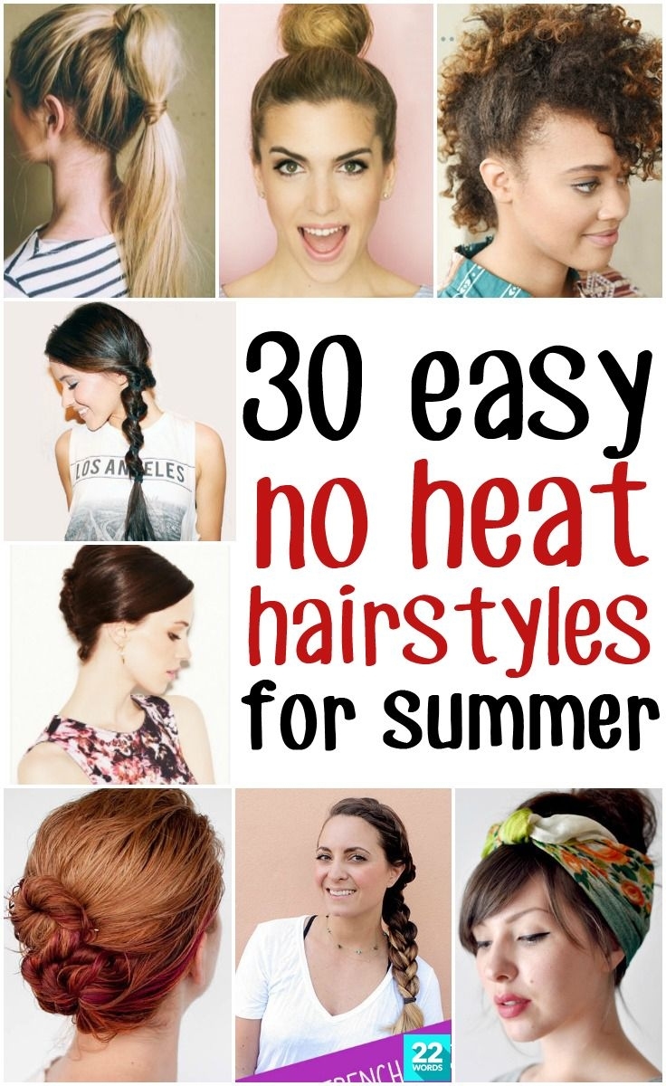 No-Heat Required, Fast Summer Hairstyles For Short And Long intended for Haircuts For Hot Humid Weather