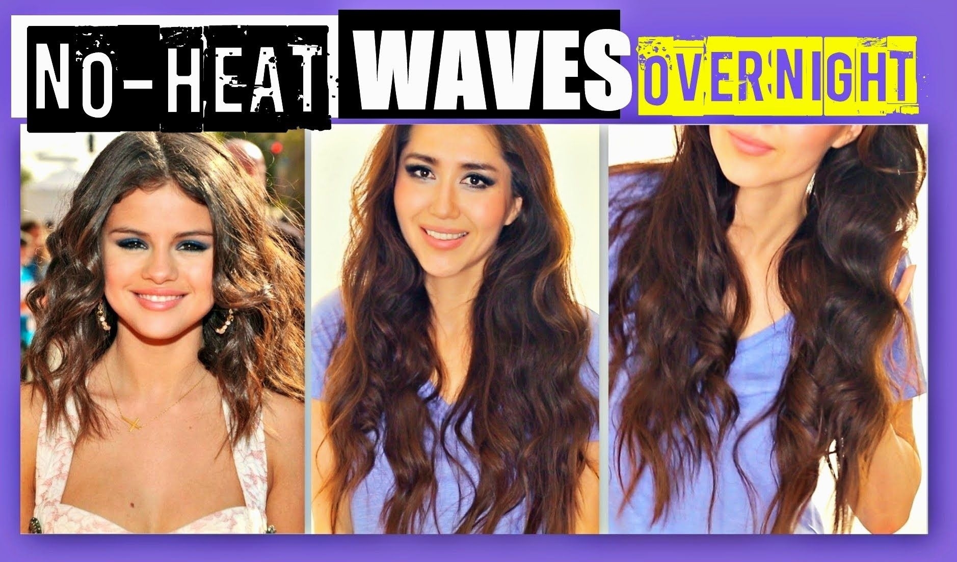 No-Heat Selena Gomez Curls Overnight Tutorial | Heatless throughout Wet To Wave Heat Hairstyles