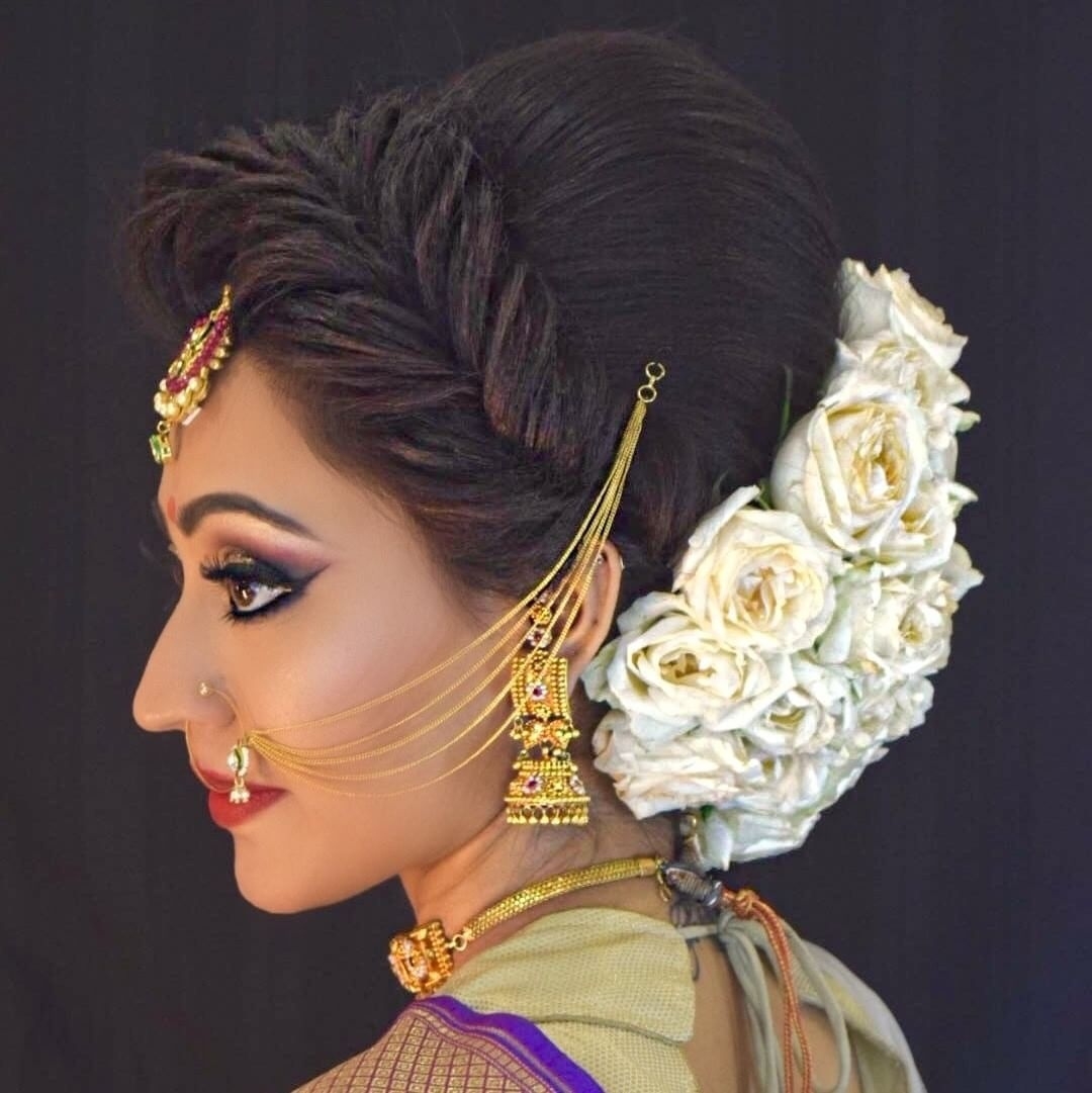 Pin By Premma On Indian Bridal Hairstyles In 2019 | Indian in South Indian Bun Hairstyles For Short Hair