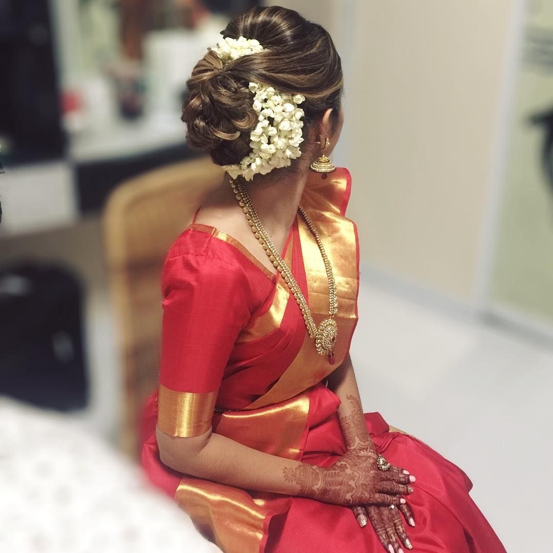 Pin By Smirthi Prema On Hairs | Indian Bridal Hairstyles intended for Indian Bun Hairstyles Instagram