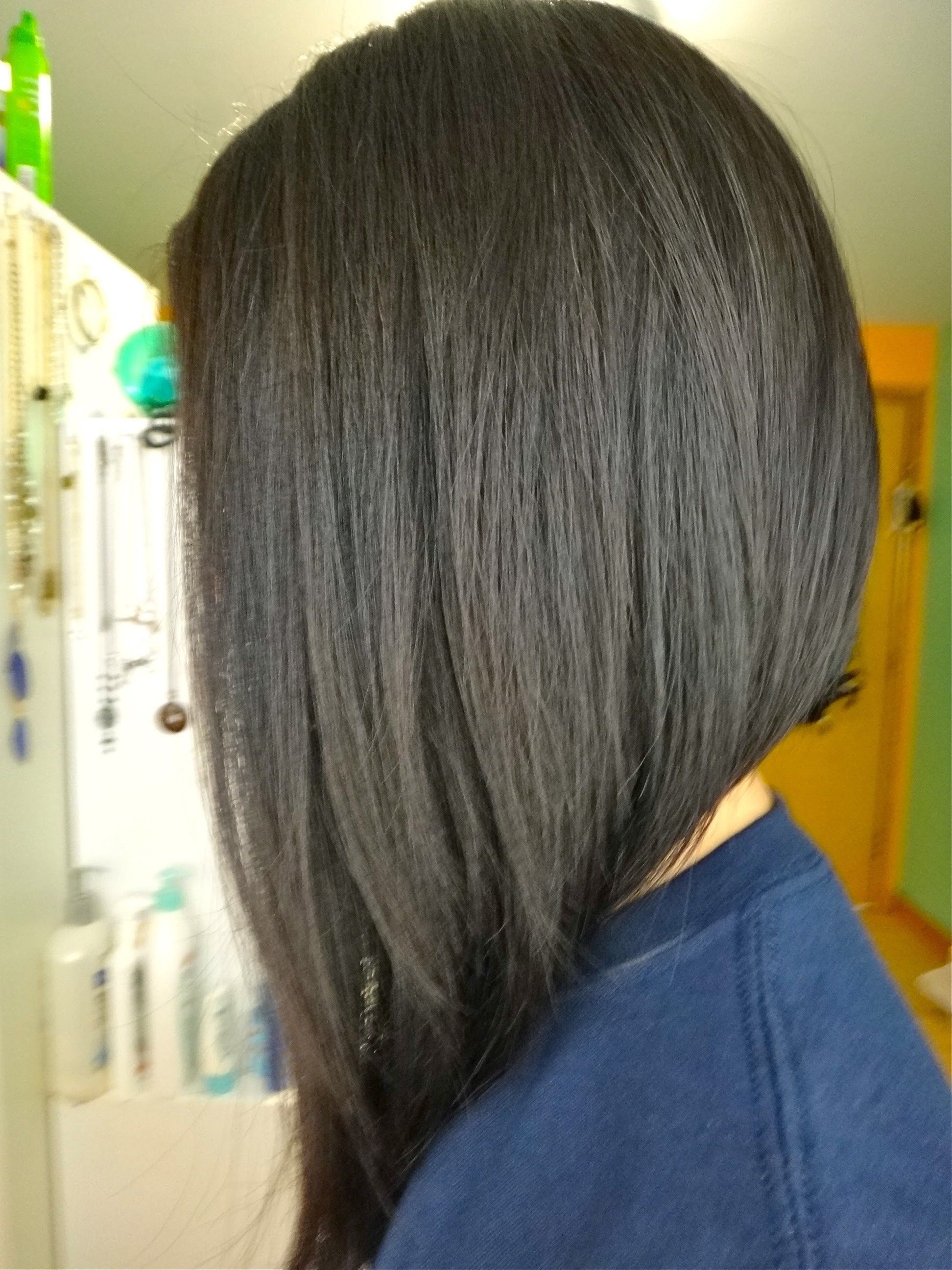 Back View Of Medium Length Wedge Haircuts - Wavy Haircut