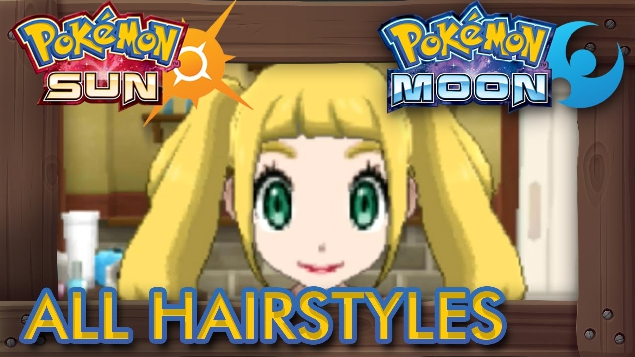 Pokémon Sun And Moon - All Hairstyles (Male &amp; Female) intended for Pokemon Sun And Moon Female Trainer Haircuts