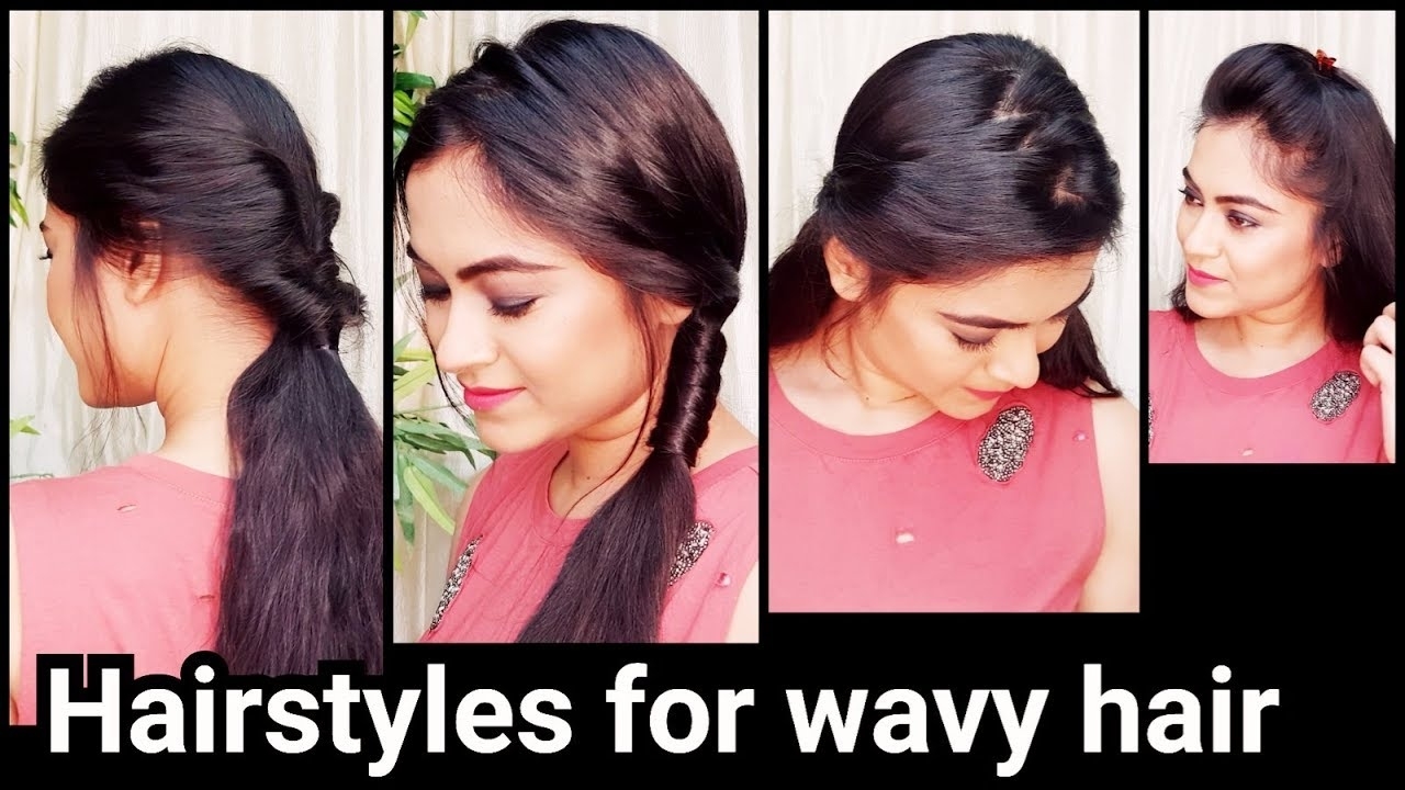 Quick Easy Hairstyles For Wavy Hair//indian Hairstyles For School/college  For Medium Long Hair within Easy Hairstyles For Medium Curly Hair Indian