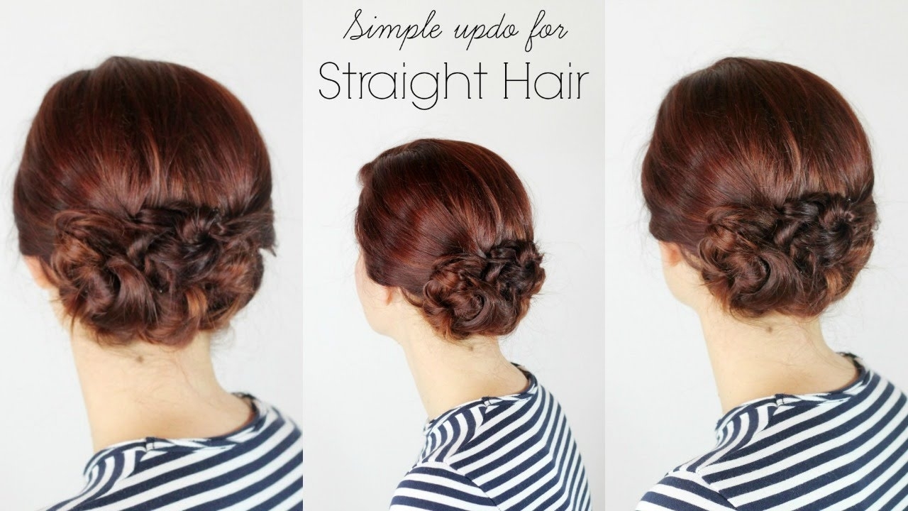 Simple Updo For Straight Hair for Straight Long Hair Updo