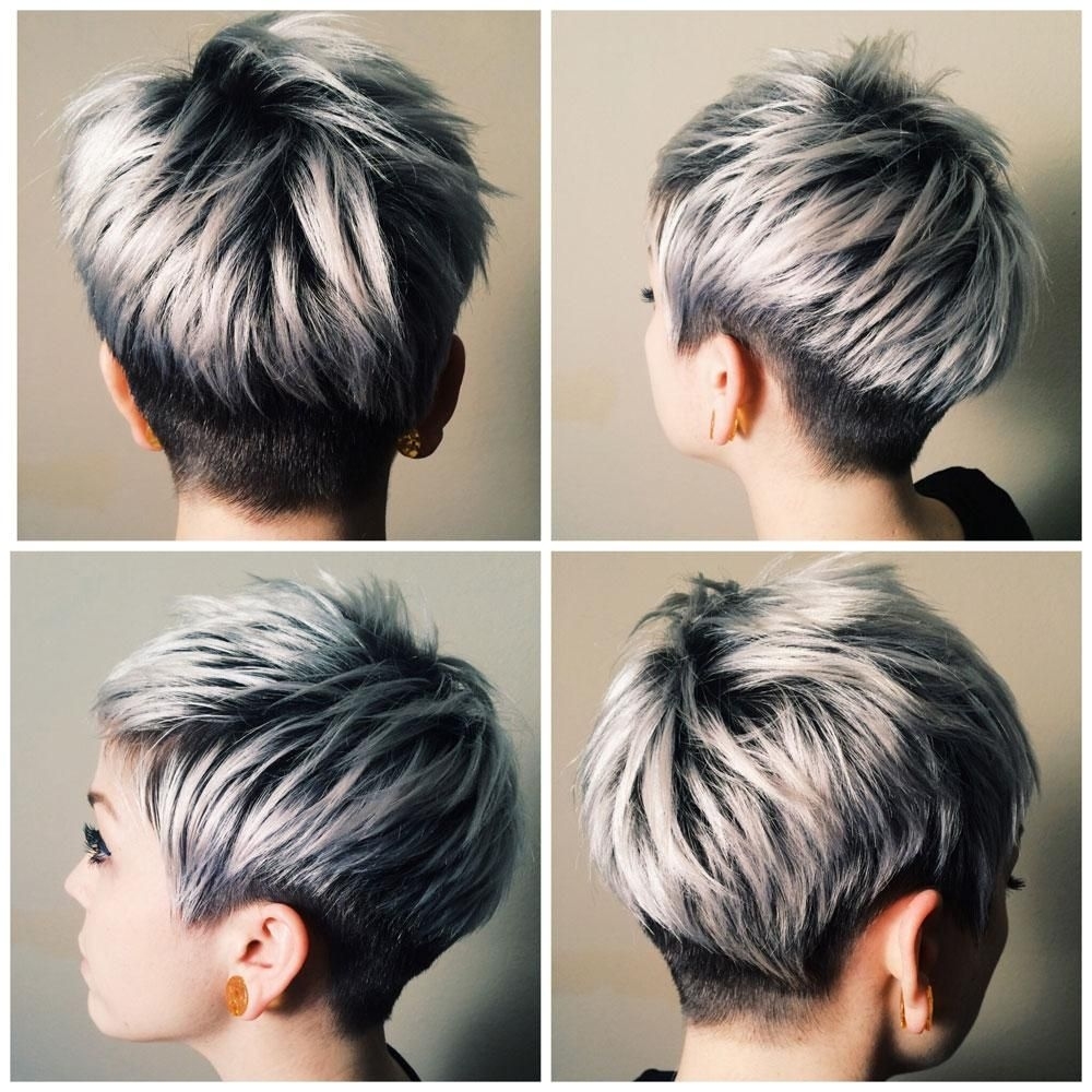 The Silver Journey | Silver/platinum Hair Color | Short Hair regarding Short Weave Gray Highlights Fade Hairstyles