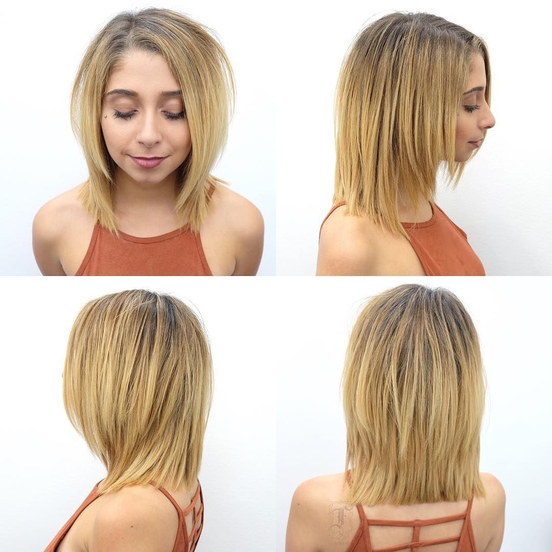 This Long Blonde Textured Bob With Face Framing Layers Is A within Layered Bob With Face Framing Layers