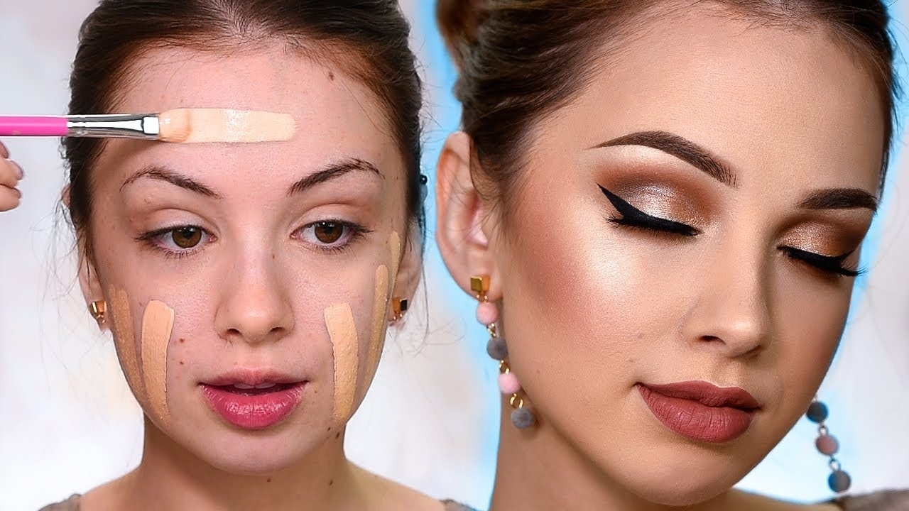 Simple Glam Makeup Tutorial in Face Makeup Tutorial Step By Step Pictures