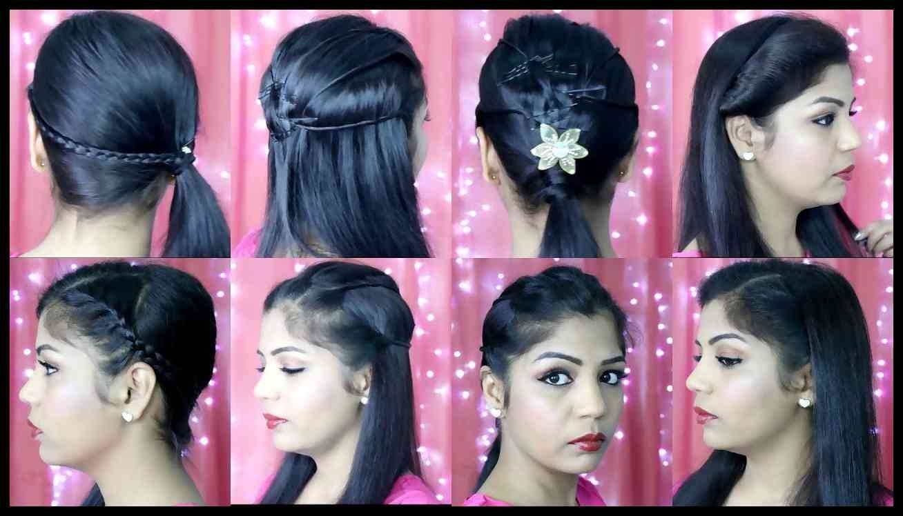 4 Quick And Easy Hairstyles | Indian Party Heatless throughout Indian Hairstyle For Short Hair For Party
