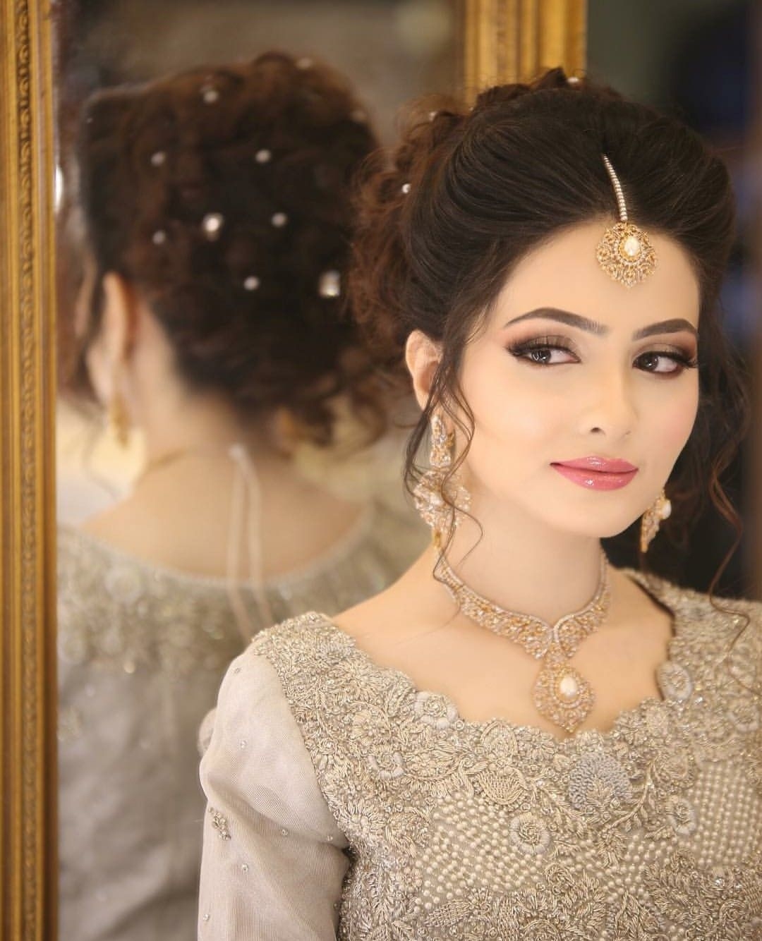 Afshii Majid | Pakistani Bridal Makeup, Bridal Hairstyle intended for Simple Indian Hairstyles For Weddings To Do Yourself