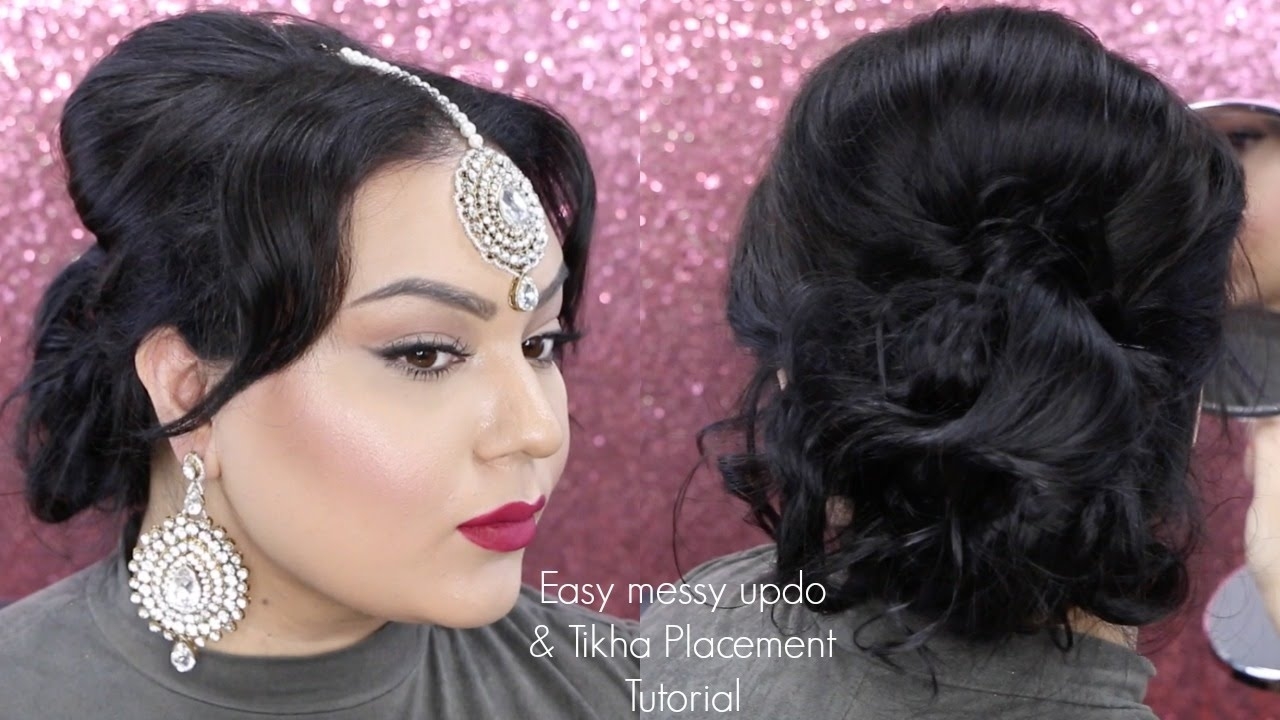Easy Updo For Indian Wedding Guest And How To Place A with Easy Hairstyle For Indian Wedding Guest